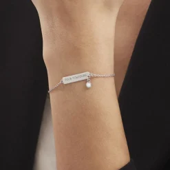 Bracelet Argent Blanc Sameera Agate