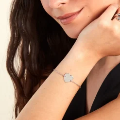 Bracelet Argent Blanc Sharla