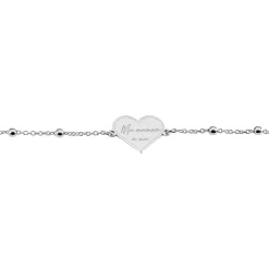 Bracelet Argent Blanc Valerien