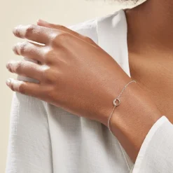 Bracelet Argent Vivence Oxydes De Zirconium