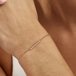 Bracelet Aryles Argent Rose Oxyde De Zirconium