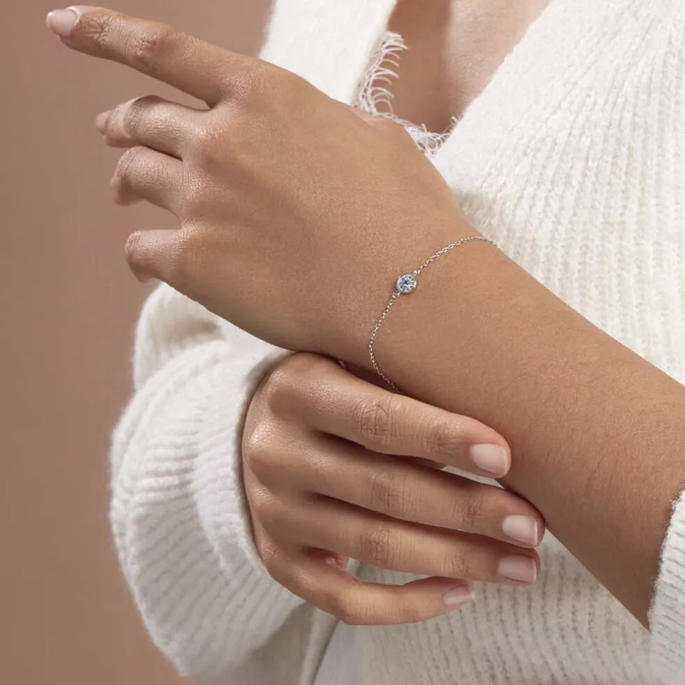 Bracelet Auxana Argent Blanc Oxyde De Zirconium