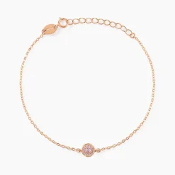 Bracelet Auxana Argent Rose Oxyde De Zirconium