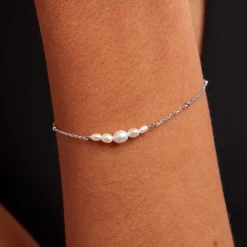 Bracelet Blaine Argent Blanc Perle De Culture