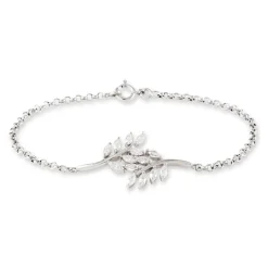 Bracelet Ble Argent Blanc Oxyde De Zirconium