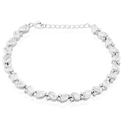 Bracelet Brogan Argent Blanc Oxyde De Zirconium