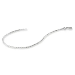 Bracelet Cacilda Maille Corde Argent Blanc