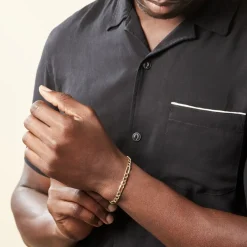 Bracelet Cameo Alternee 1/3 Or Jaune