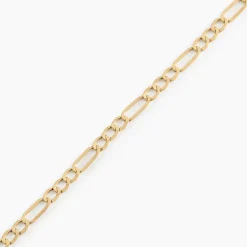 Bracelet Cameo Maille Alternée 1/3 Or Jaune