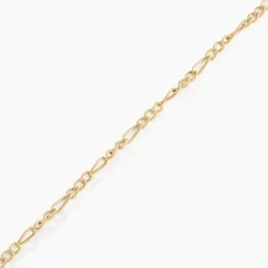 Bracelet Cameo Maille Alternee 1/3 Or Jaune