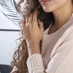 Bracelet Capucin Or Blanc Maille Marine Plate