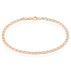 Bracelet Capucin Or Rose Maille Marine Plate