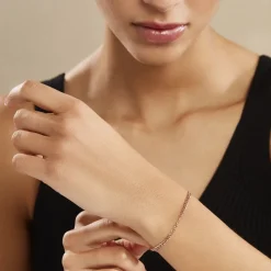 Bracelet Capucin Or Rose Maille Marine Plate