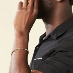 Bracelet Carlo Or Bicolore Maille Marine Ronde