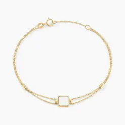 Bracelet Caron Or Jaune Nacre