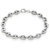 Bracelet Carrus Maille Grain De Cafe Argent Blanc