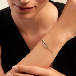 Bracelet Cedrine Argent Blanc