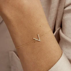 Bracelet Celene Or Jaune Oxyde De Zirconium