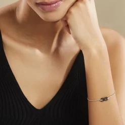 Bracelet Celinia Argent Blanc Céramique Et Oxyde De Zirconium