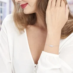 Bracelet Cesarine Argent Blanc Oxyde De Zirconium