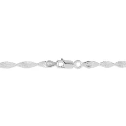 Bracelet Ciana Torsade Diamante Argent Blanc