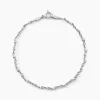 Bracelet Ciana Torsade Diamante Argent Blanc