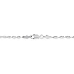 Bracelet Ciana Torsade Diamante Argent Blanc