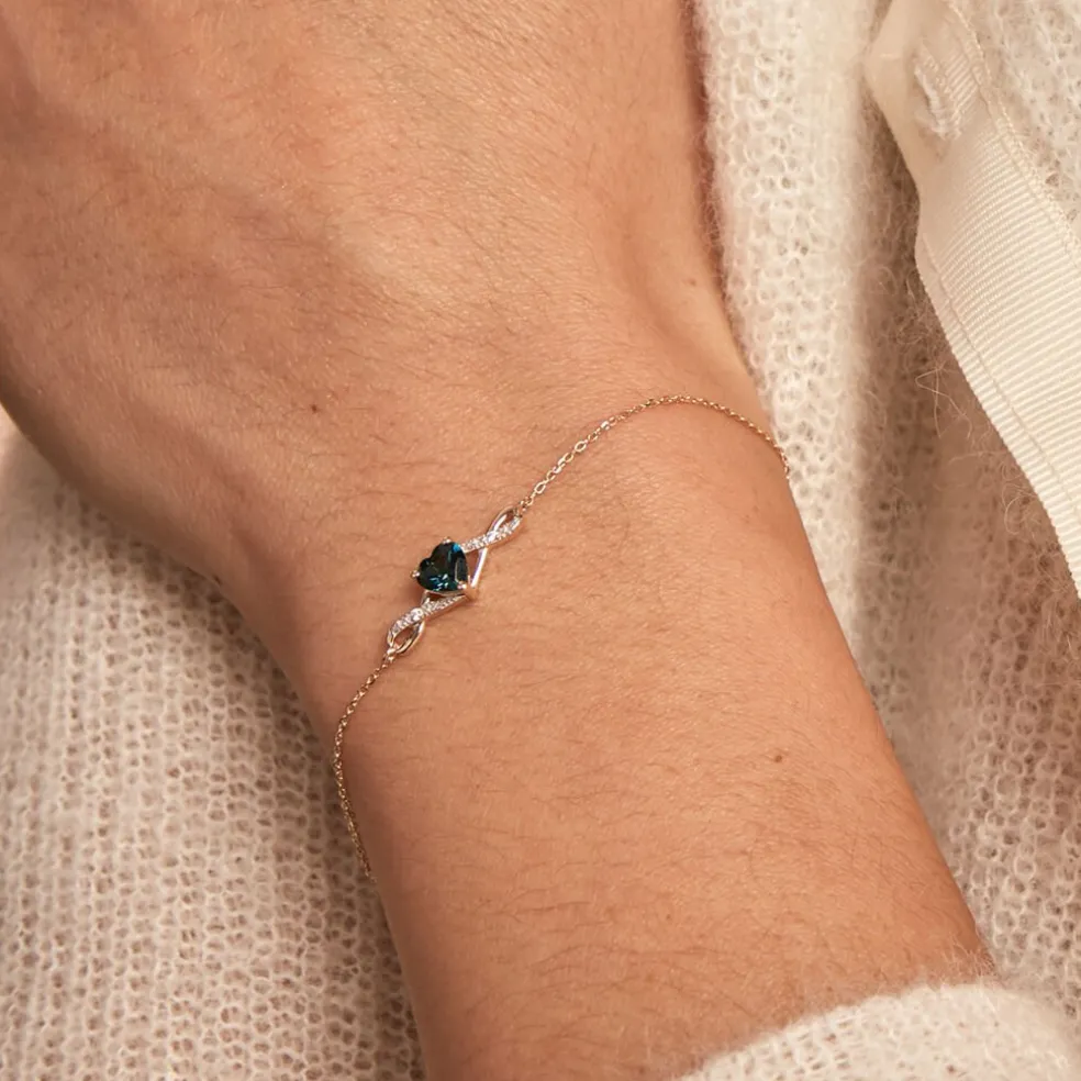 Bracelet Clothilde Or Jaune Topaze Oxyde De Zirconium