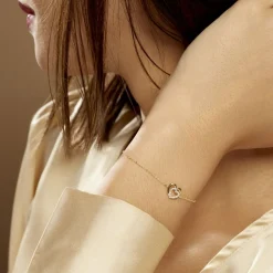 Bracelet Constancia Or Jaune Oxyde De Zirconium