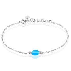 Bracelet Corelana Argent Blanc Pierre De Synthese