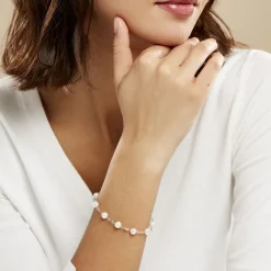Bracelet Corentina Argent Blanc Perle De Culture