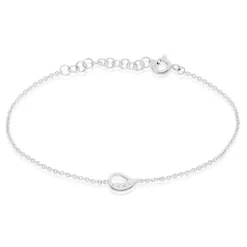 Bracelet Court Argent Blanc Sylvan Oxyde De Zirconium