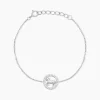 Bracelet Court Argent Blanc Ayeline Oxyde De Zirconium