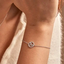 Bracelet Court Argent Blanc Ayeline Oxyde De Zirconium