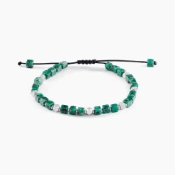 Bracelet Cusco Acier Blanc Turquoise