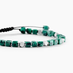 Bracelet Cusco Acier Blanc Turquoise
