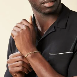 Bracelet Danae Plaquette Or Bicolore