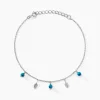 Bracelet Darcie Argent Blanc Turquoise