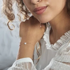 Bracelet Dari Or Blanc Oxyde De Zirconium