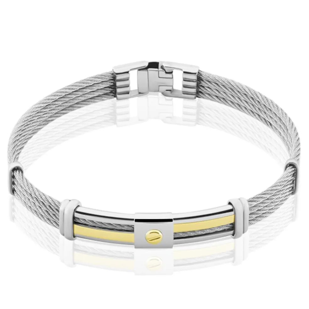 Bracelet Davilia Or Acier Bicolore