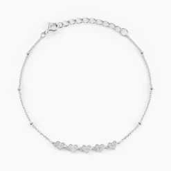 Bracelet Declaration Argent Blanc Oxyde De Zirconium