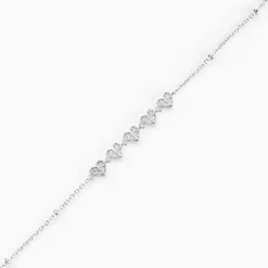 Bracelet Declaration Argent Blanc Oxyde De Zirconium