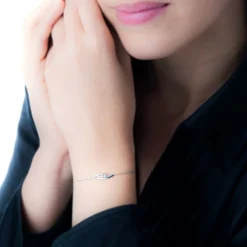 Bracelet Delphine Or Blanc Diamant
