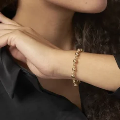 Bracelet Diona Maille Boule Or Jaune
