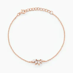 Bracelet Duchesse Argent Rose Oxyde De Zirconium