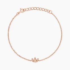 Bracelet Duchesse Argent Rose Oxyde De Zirconium