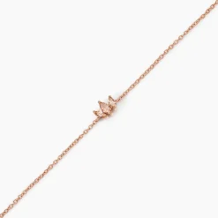 Bracelet Duchesse Argent Rose Oxyde De Zirconium