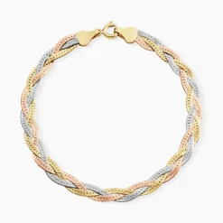 Bracelet Elae Argent Tricolore