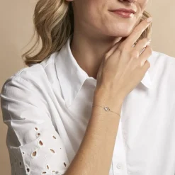 Bracelet Eliana Or Jaune Topaze Oxyde De Zirconium