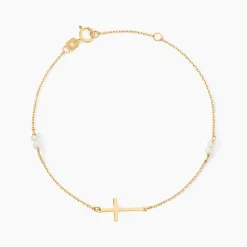 Bracelet Elsabeth Or Jaune Perle De Culture